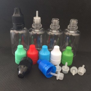 E-juice Bottle PET Material with Tamper Evident Childproof Cap