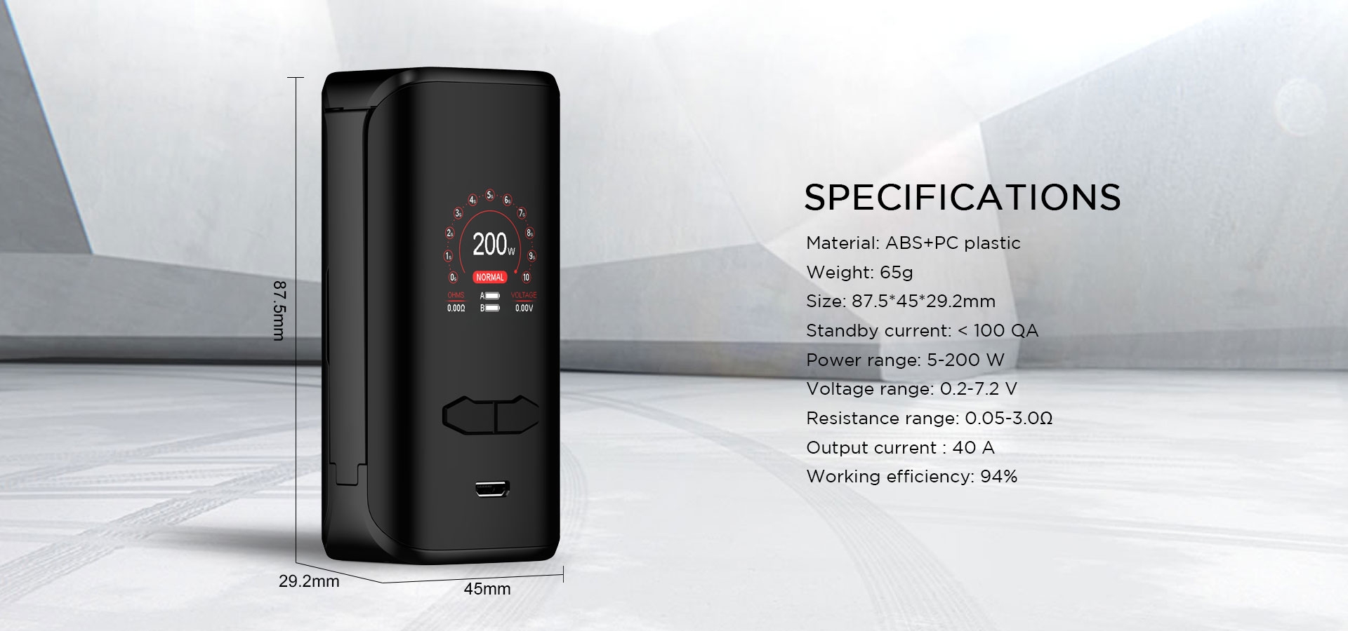 VX200 Box Mod Parameters2