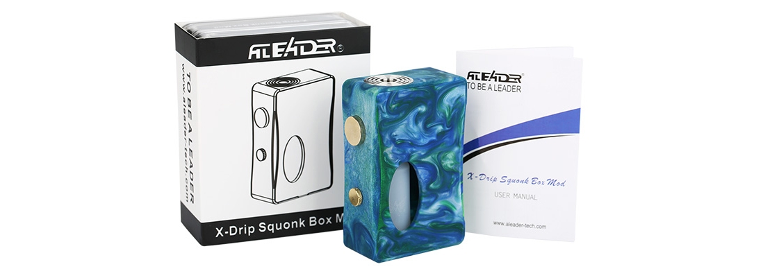 Aleader X-Drip Squonk Box Mod Paking List