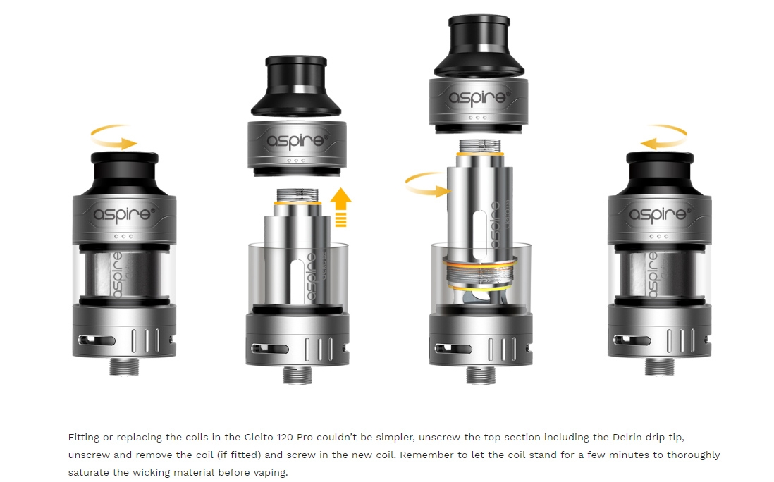 Aspire Cleito 120 Pro Tank Coil Installation Aspire Cleito 120 Pro Tank Coil Installation