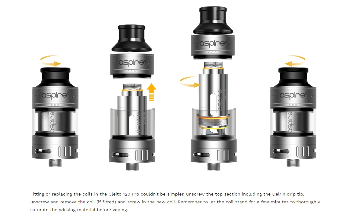 Aspire Cleito 120 Pro Tank Coil Installation