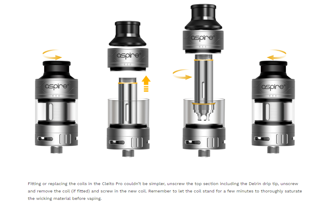 Aspire Cleito Pro coil Installation