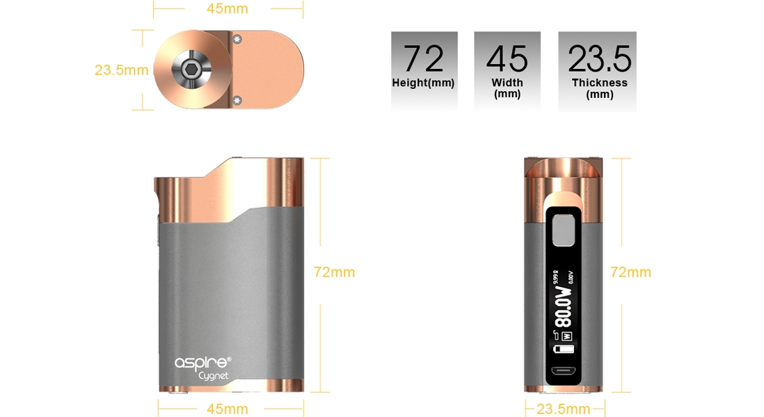 Aspire Cygnet 80W Mod parameter