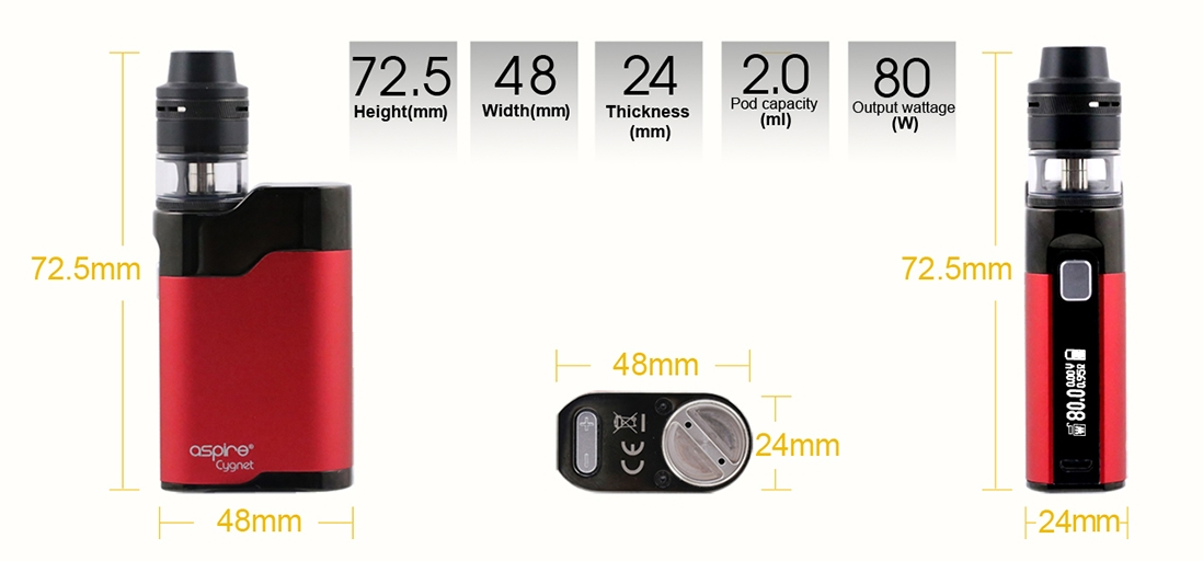 Aspire Cygnet Revvo Kit Features