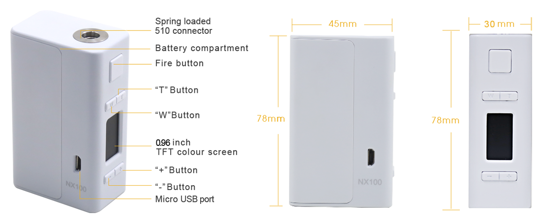 Aspire NX100 Mod parameter