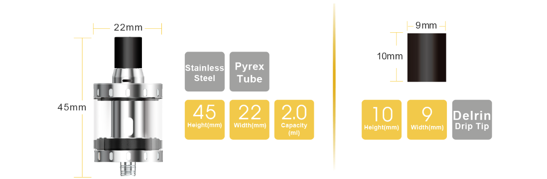 Aspire Nautilus X Tank parameters