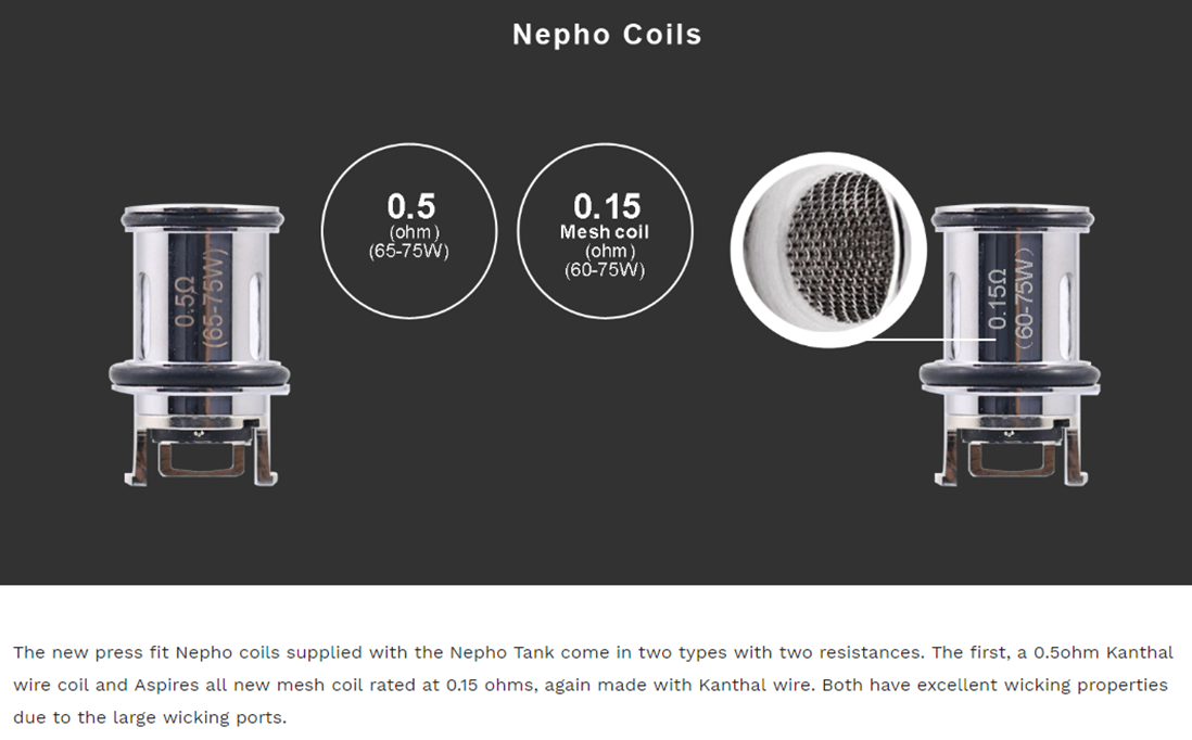 Aspire Nepho Coils