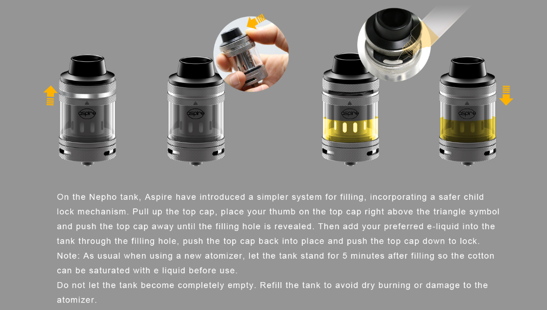 Aspire Nepho Tank Filling