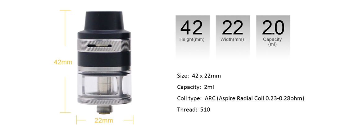 Aspire Revvo Mini Tank Parameter