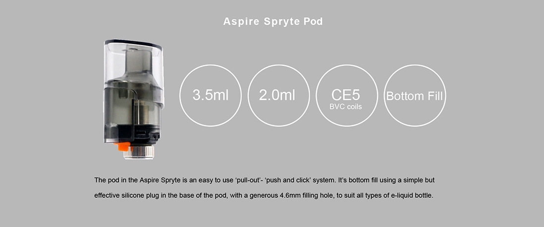 Aspire Spryte Pod Dimensions