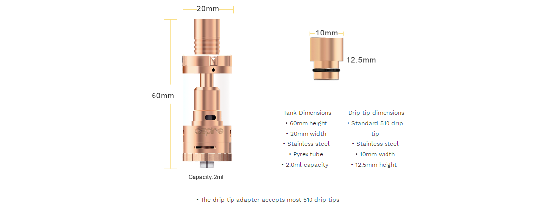 Aspire Triton Mini Tank parameters