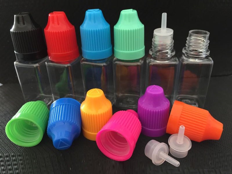 Square E-Juice Bottle PET Material with Pressure Cap 3