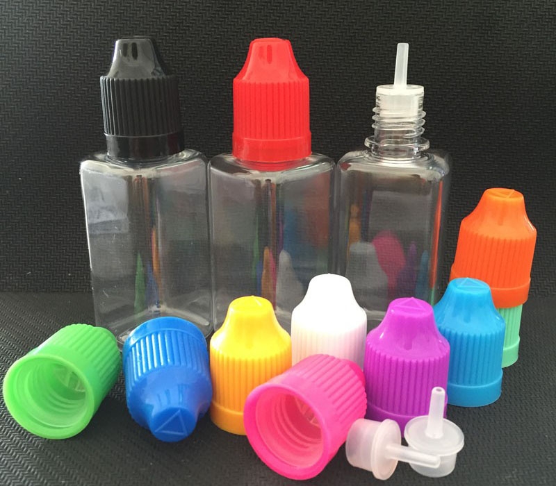 Square E-Juice Bottle PET Material with Pressure Cap 4