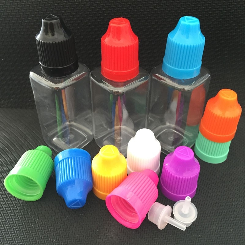 Square E-Juice Bottle PET Material with Pressure Cap 5