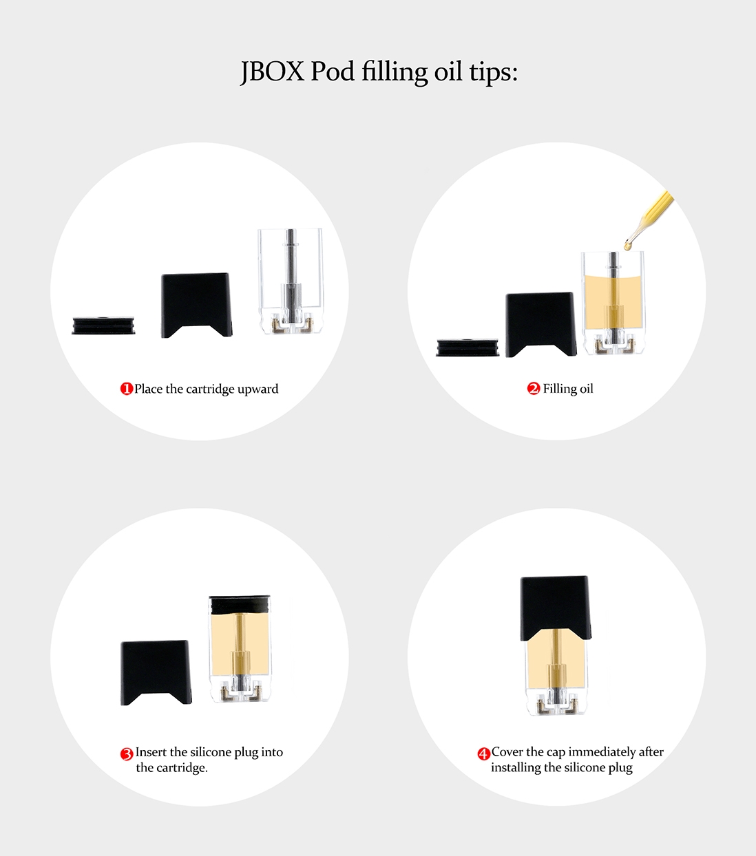 4pcs JBOX Replacement Pod for JBOX MOD 0.7ml