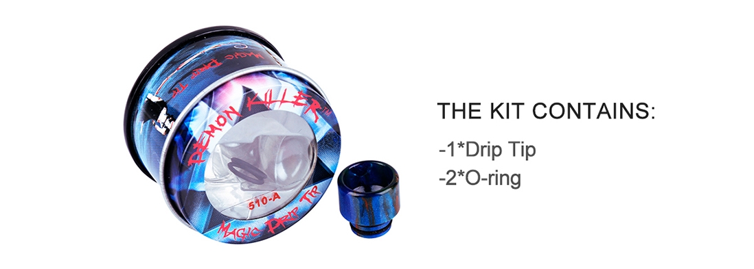 Demon Killer 510-A Resin Drip Tip Packing List