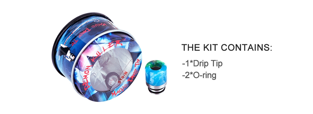 Demon Killer 510-B Resin Drip Tip Packing List