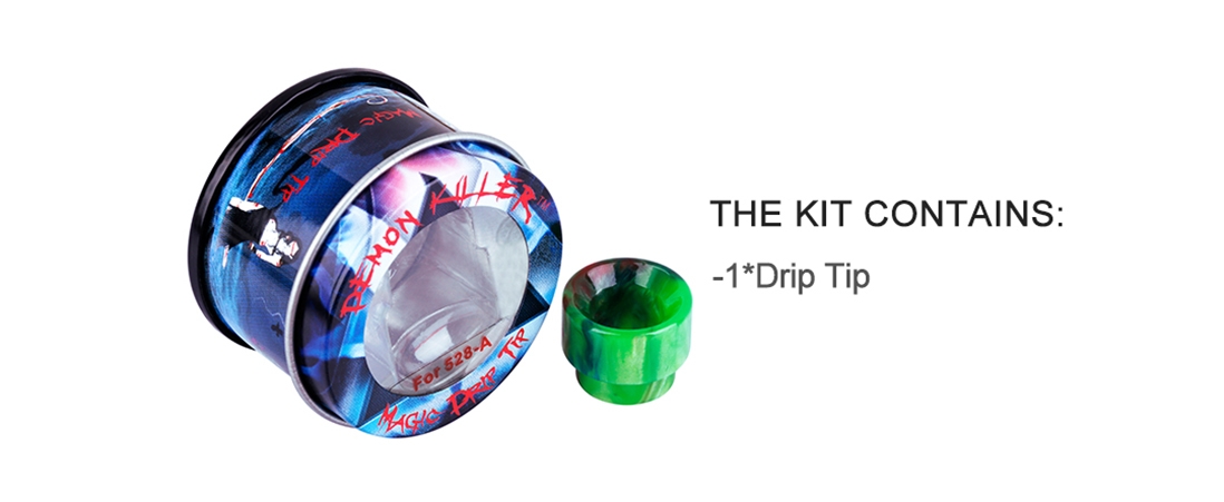 Demon Killer 528-A Resin Drip Tip Packing List