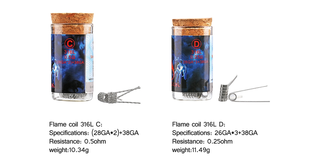 Demon Killer Flame Coil 316L Features