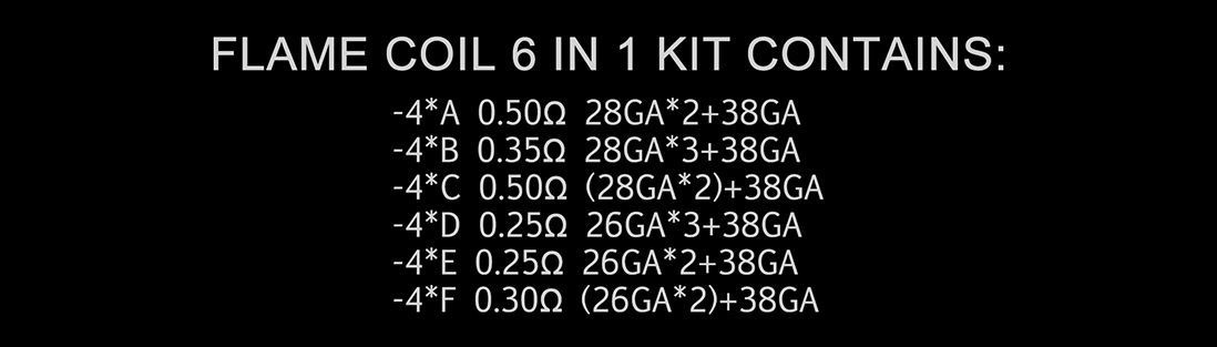 Demon Killer Flame Coil 6 In 1 Kit 316L Packing List