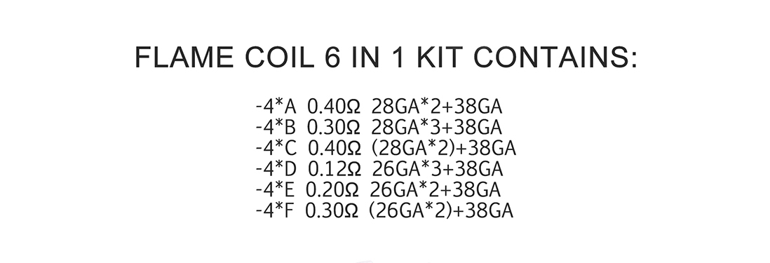 Demon Killer Flame Coil 6 In 1 Kit Ni80 Packing List