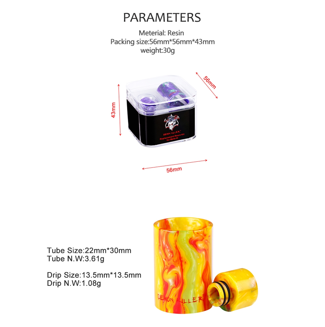 Demon Killer Replacement Resin Kit For MELO III Parameter