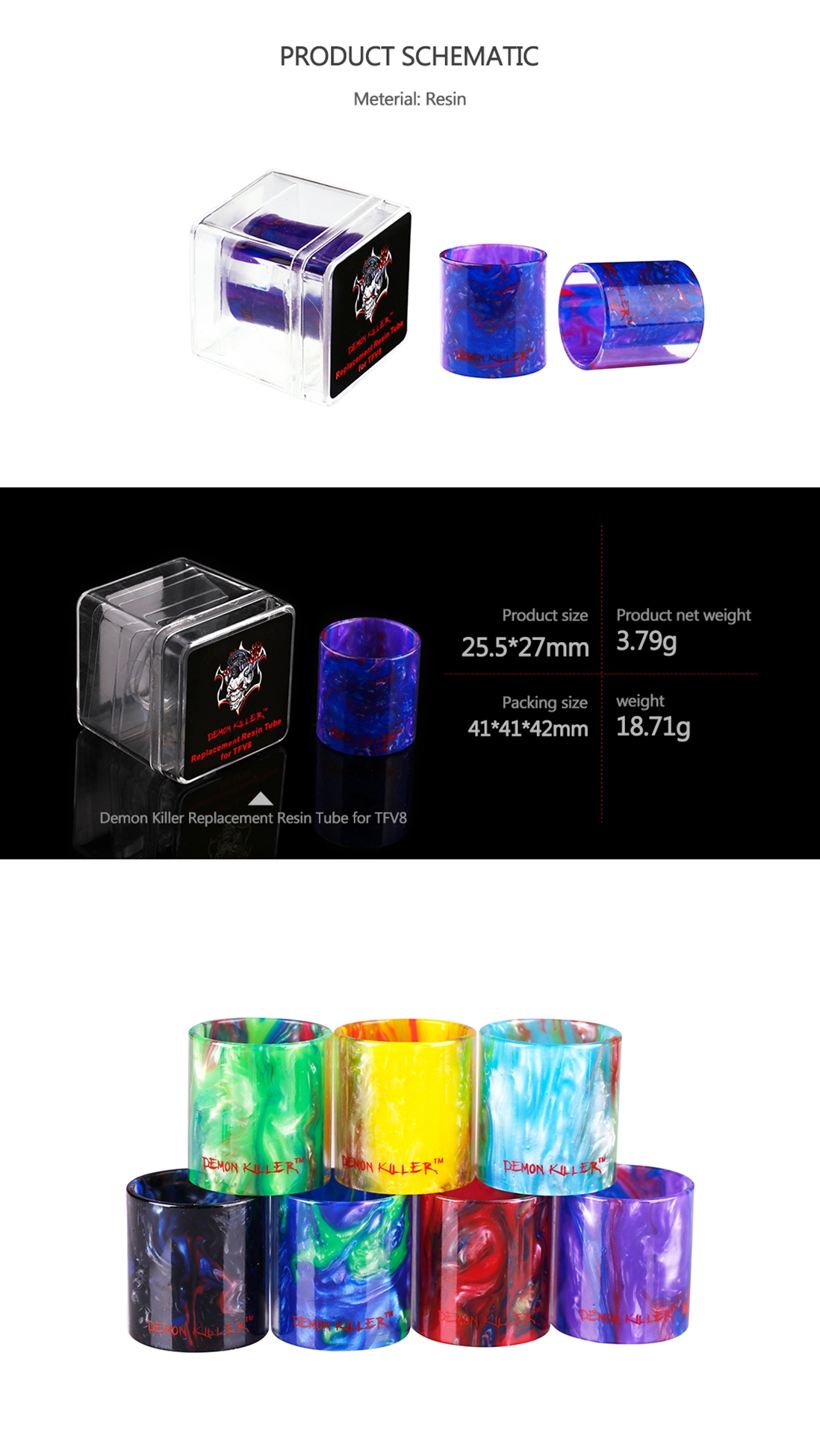 Demon Killer TFV8 Replacement Resin Tube