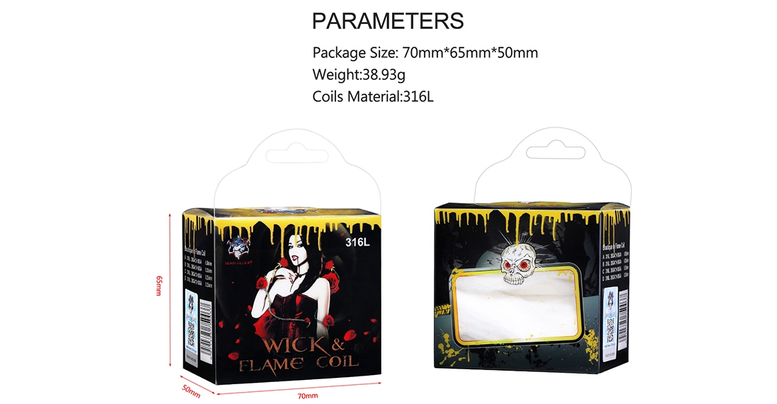 Demon Killer Wick & Flame 316L Wire Kit Parameter