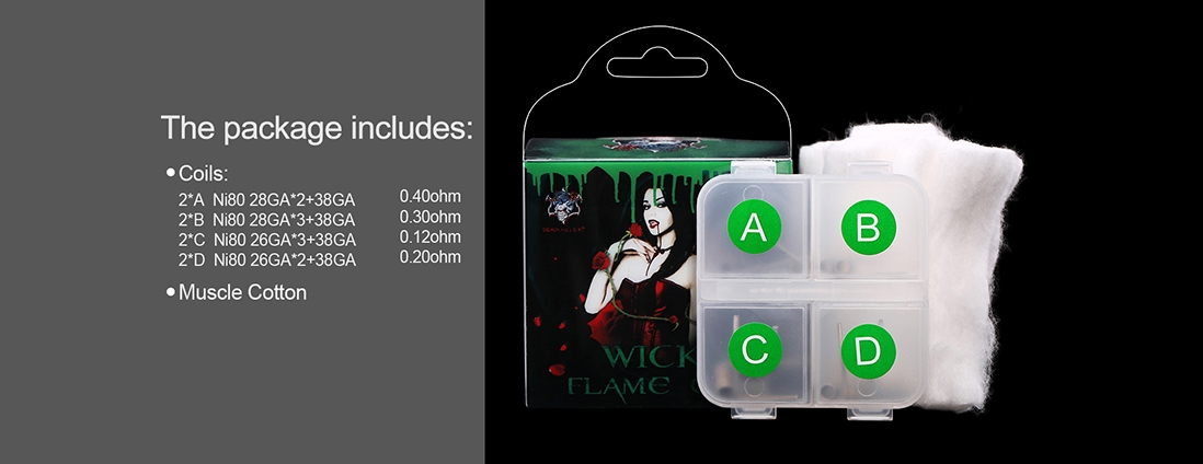 Demon Killer Wick & Flame Ni80 Wire Kit Packing List