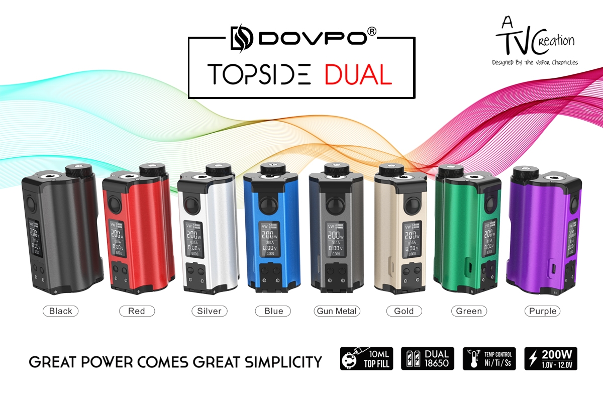 Dovpo Topside dual squonk mod colors