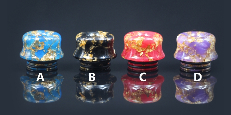 810 Thread Milk Head Starry Sky Epoxy Resin Drip Tip