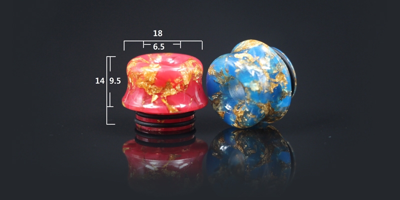 810 Thread Milk Head Starry Sky Epoxy Resin Drip Tip