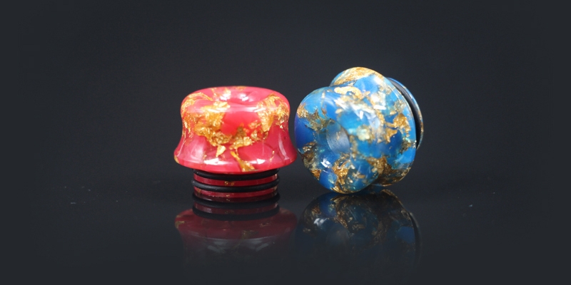 810 Thread Milk Head Starry Sky Epoxy Resin Drip Tip