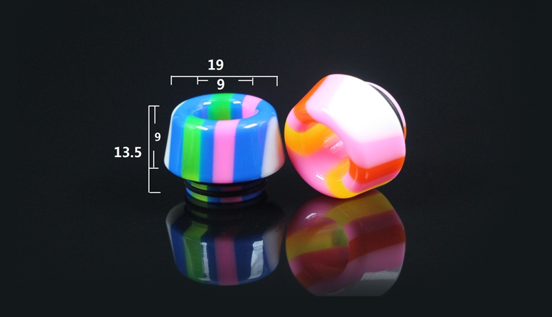 810 Thread Rainbow Mushroom Resin Drip Tip