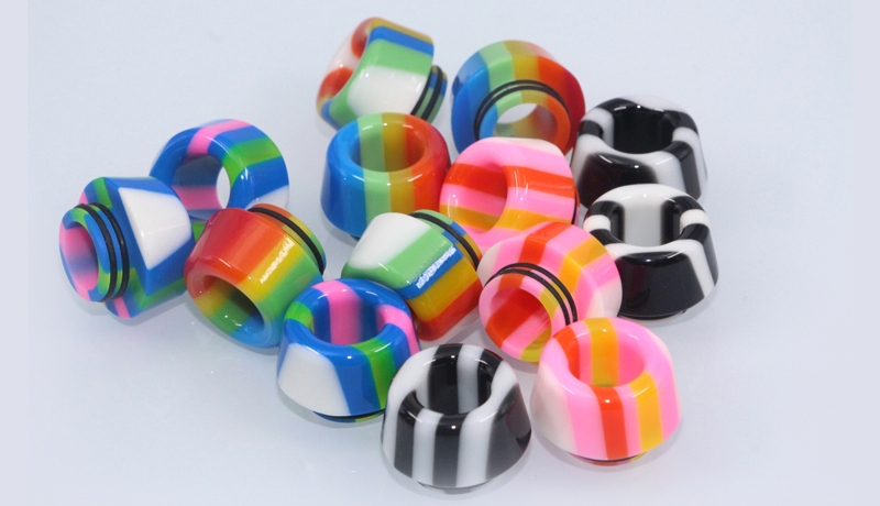 810 Thread Rainbow Mushroom Resin Drip Tip