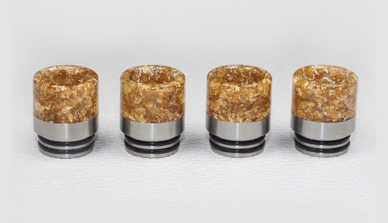 810 Wide Bore SS+Dollar Resin Drip Tip 810 Wide Bore SS+Dollar Resin Drip Tip