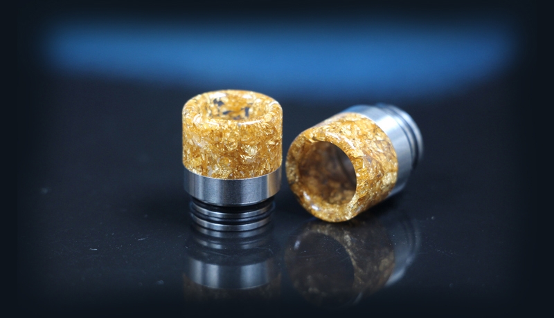 810 Wide Bore SS+Dollar Resin Drip Tip 810 Wide Bore SS+Dollar Resin Drip Tip