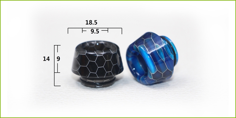 TFV8 810 Epoxy Resin Snake Skin Mushroom Drip Tip