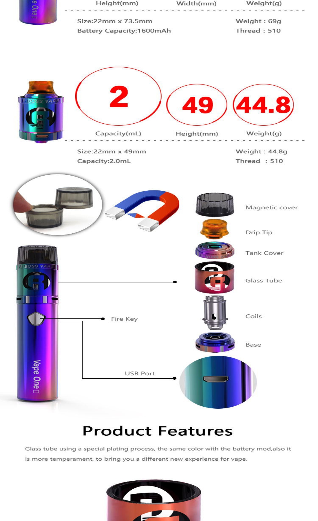  E-bossvape Vape One Ⅱ Kit 