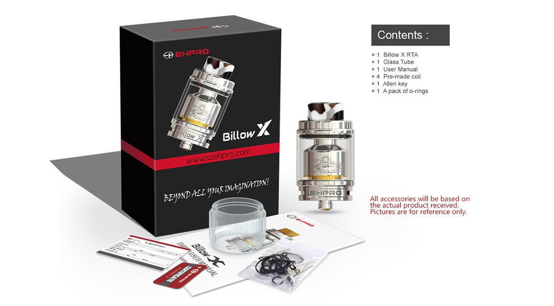 Ehpro Billow X RTA Packing List