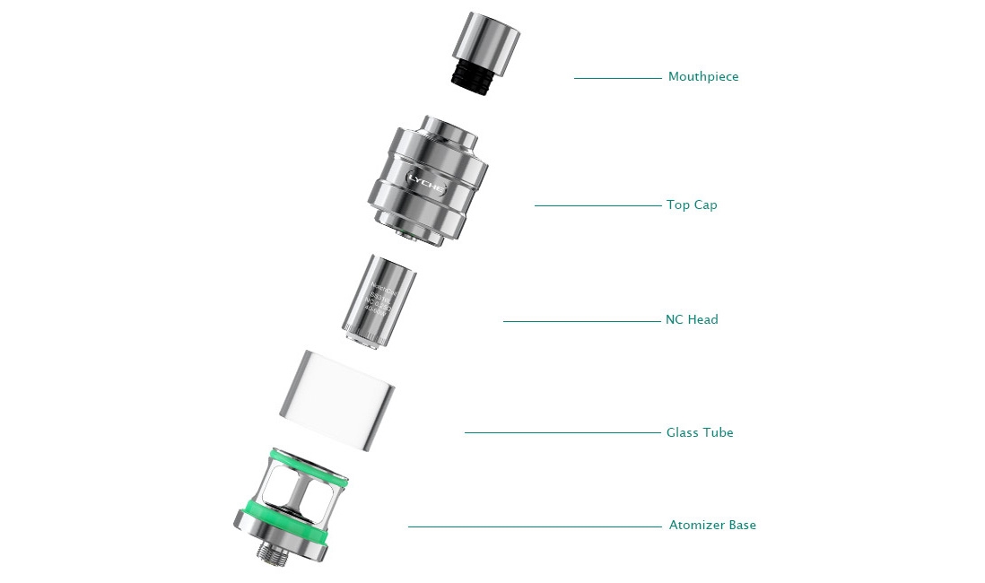Eleaf LYCHE Atomizer with RBA Head Components Eleaf LYCHE Atomizer with RBA Head Components