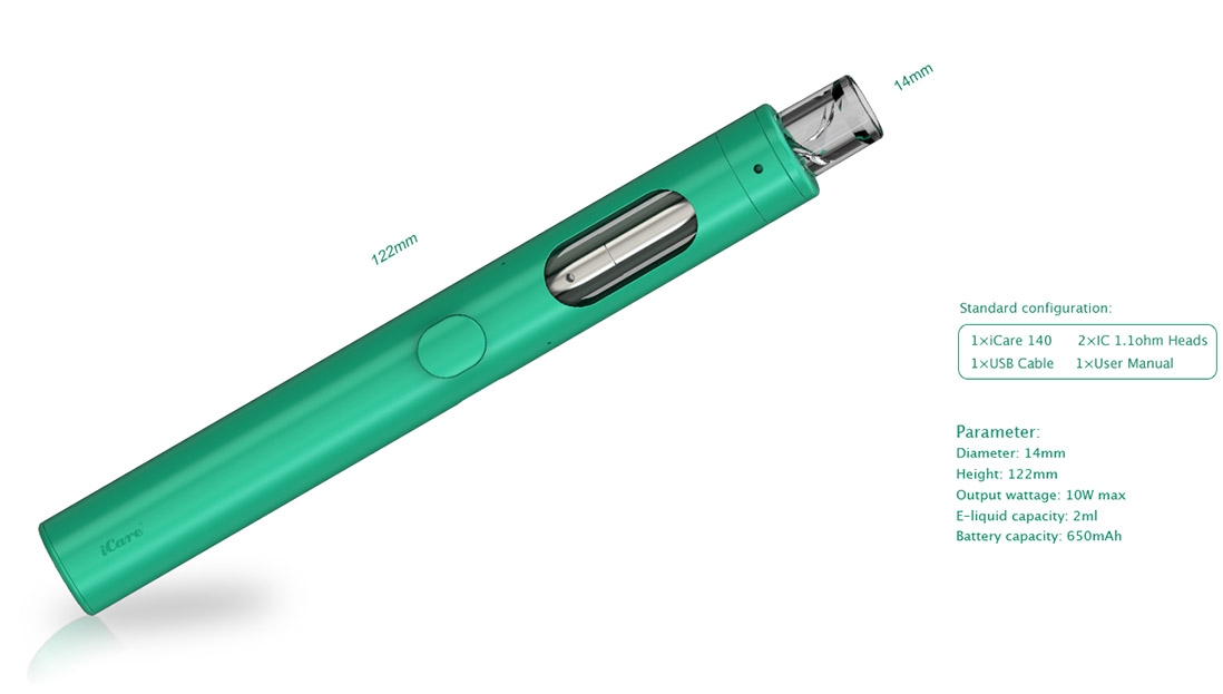Eleaf iCare 140 Starter Kit Parameters Eleaf iCare 140 Starter Kit Parameters