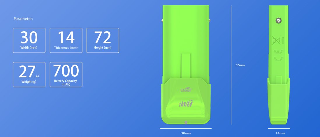 Eleaf iWũ Battery Parameters