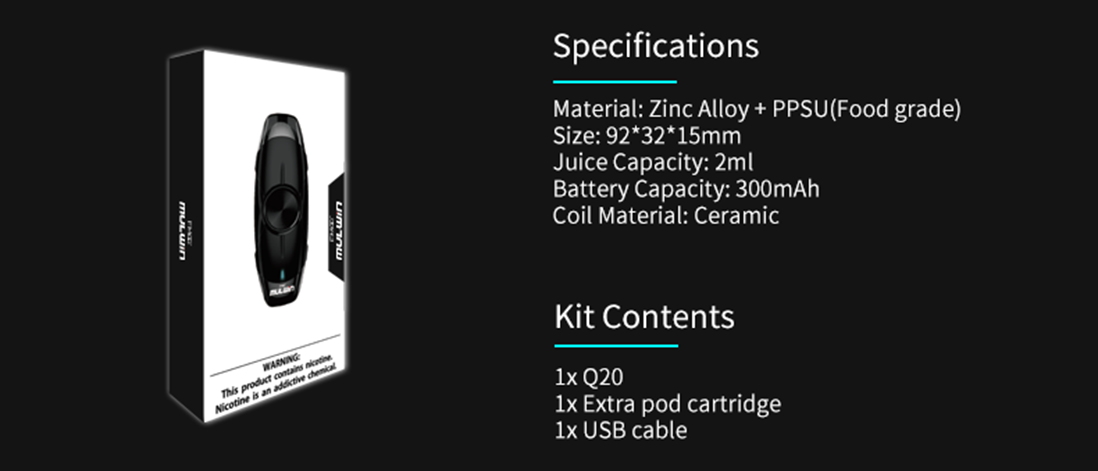 FMCC Mulwin Q20 Kit Parameters & Package