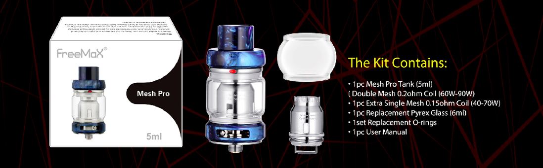 Freemax Mesh Pro Sub Ohm Tank package