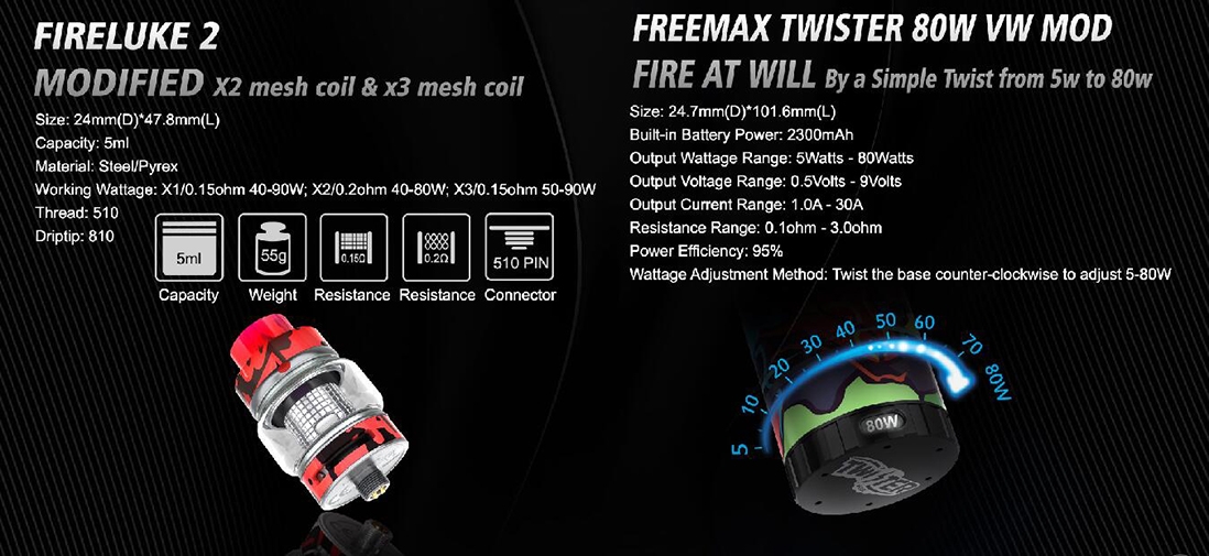 Freemax Twister 80W Starter Kit