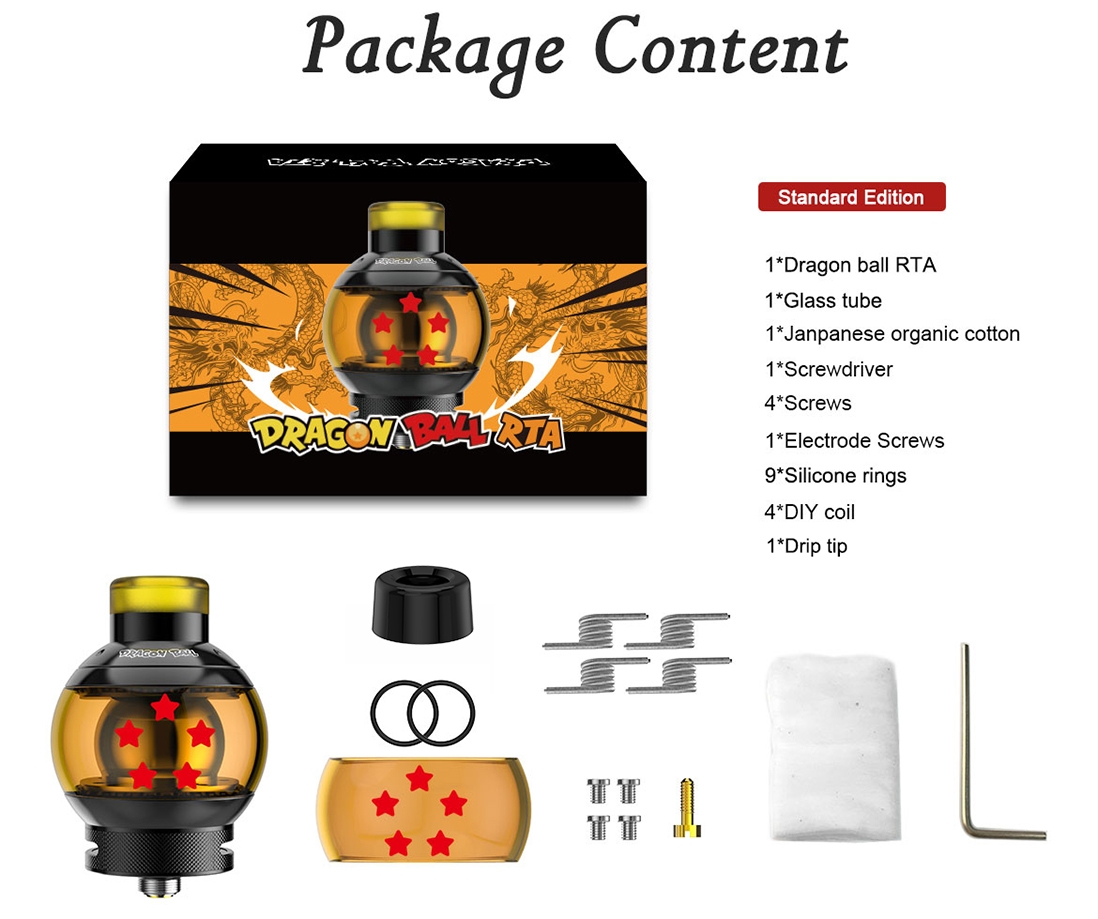 Fumytech Dragon Ball RTA Packing List