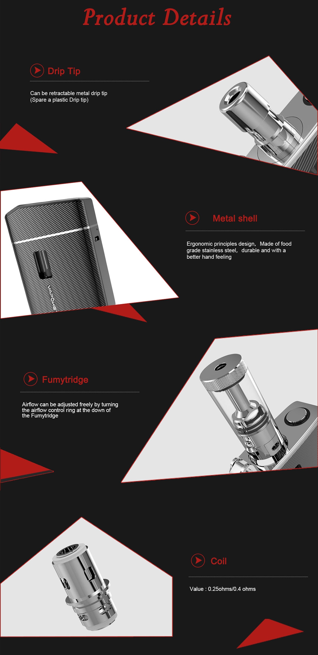 Fumytech Vapoket Kit Features