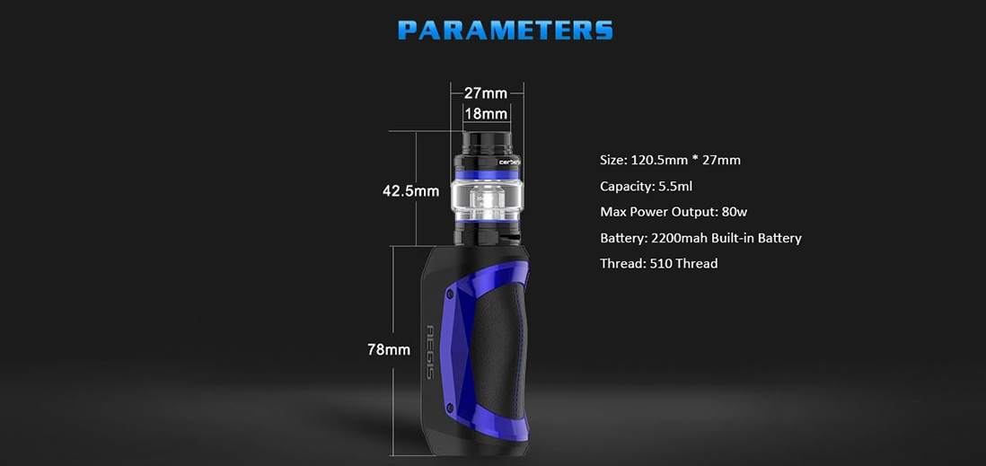 Geekvape Aegis Mini Kit Parameter Geekvape Aegis Mini Kit Parameter