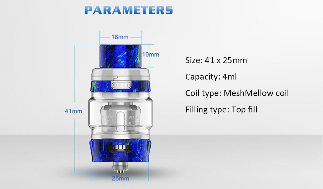 Geekvape Alpha Tank Parameter